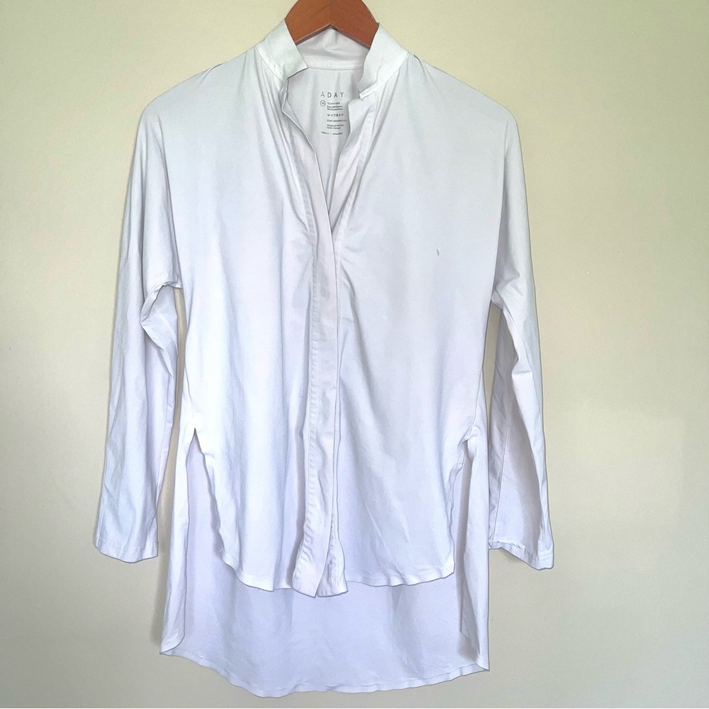 Aday Something Borrowed Technically Silk Shirt Xs… - image 3